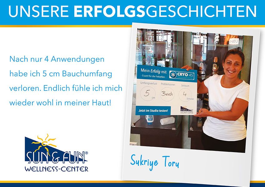 Sonnenstudio Solarium Burgdorf Sun & Fun Wellness Center - Cryo Erfolge